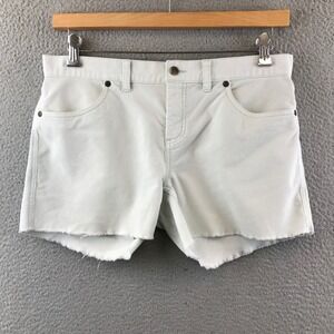 Carve Designs Womens White Corduroy Fray Hem Shorts Casual Cute 6